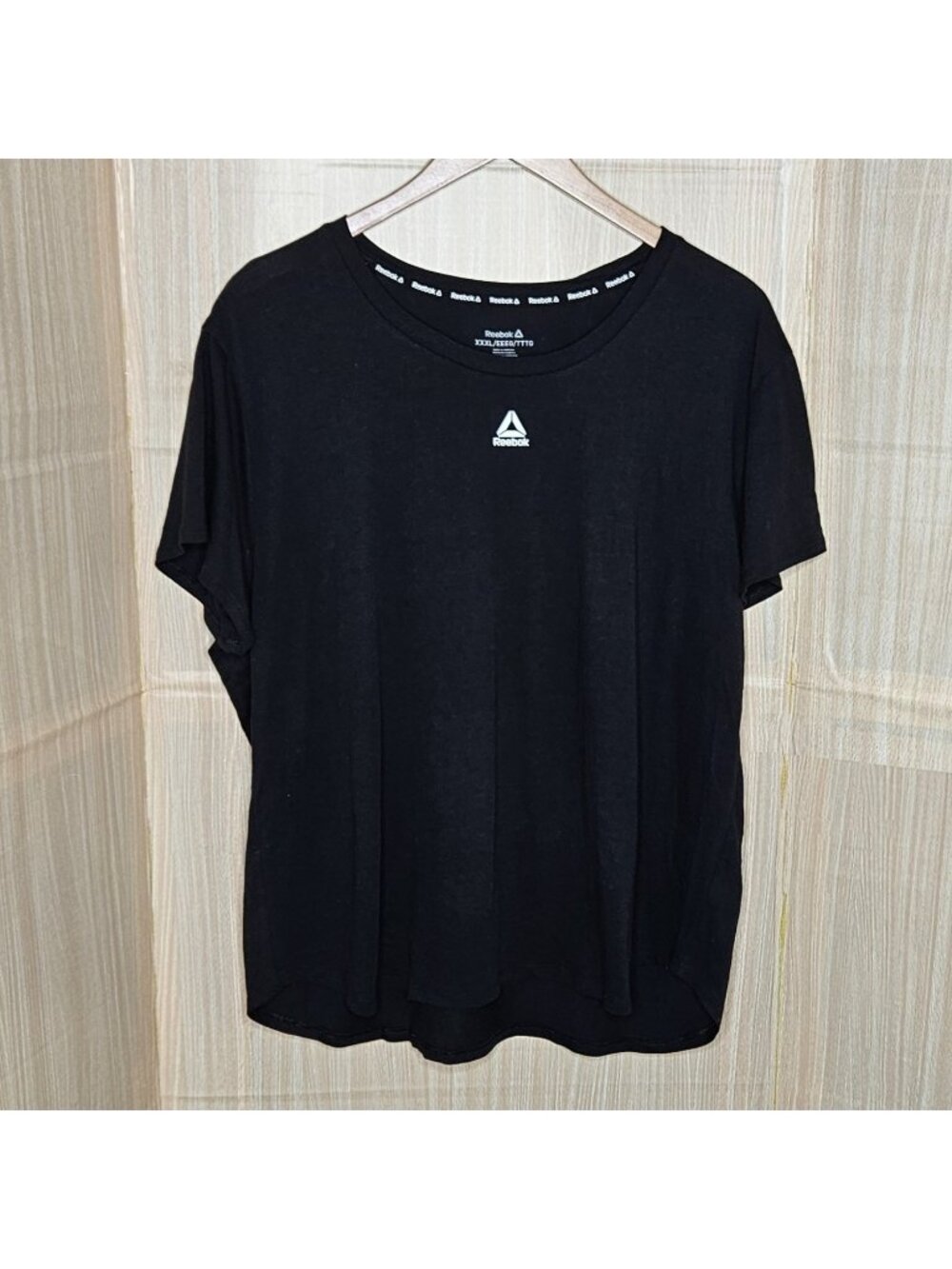 Reebok Womens Black Short Sleeve Athletic Top XXXL